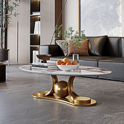 Table basse en faux marbre