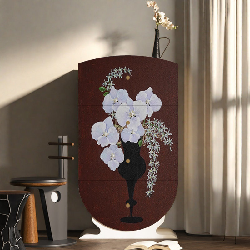 Commode d'appoint moderne à 4 tiroirs pour le salon, Blanc
