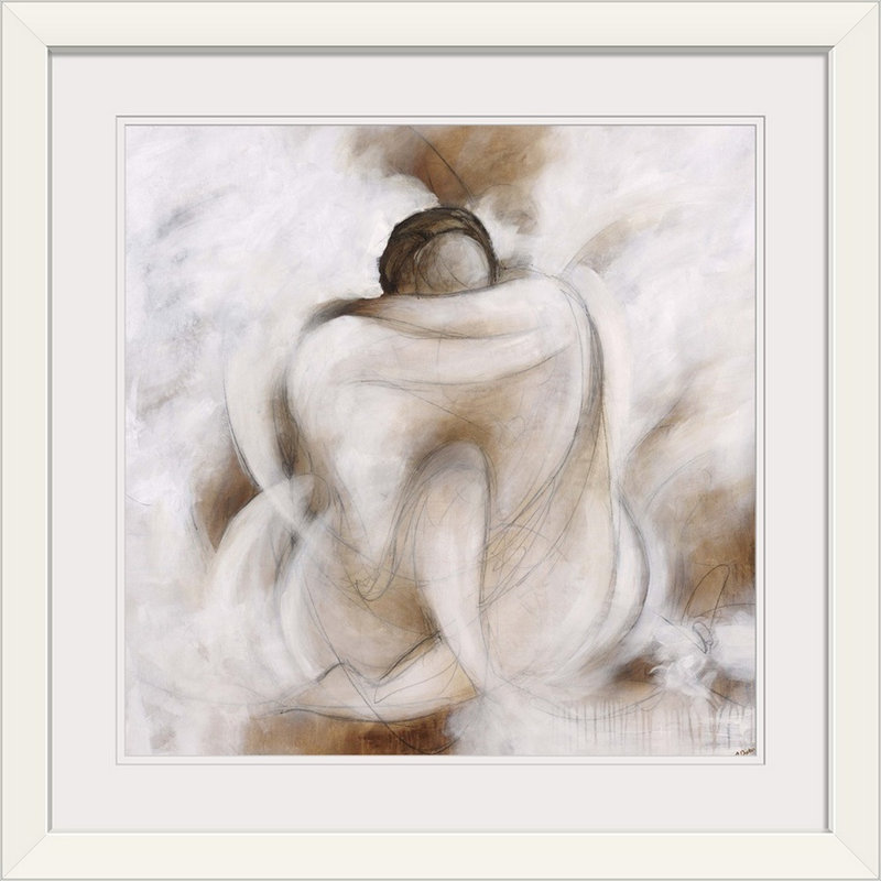 «Mallon Love Embraces» par Rikki Drotar - impression, Impression encadrée, H 28 po x l 28 po, Blanc