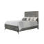 Grand lit de rangement gris avec placage assorti