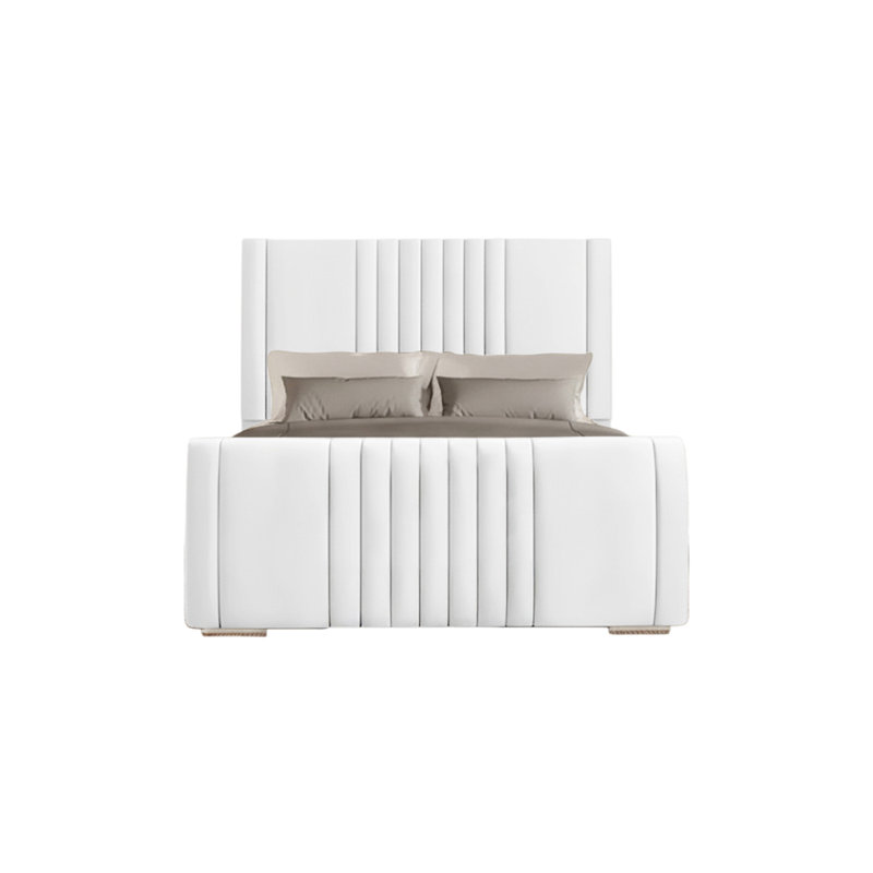 Ganador Upholstered Bed, White, Small Double (4')
