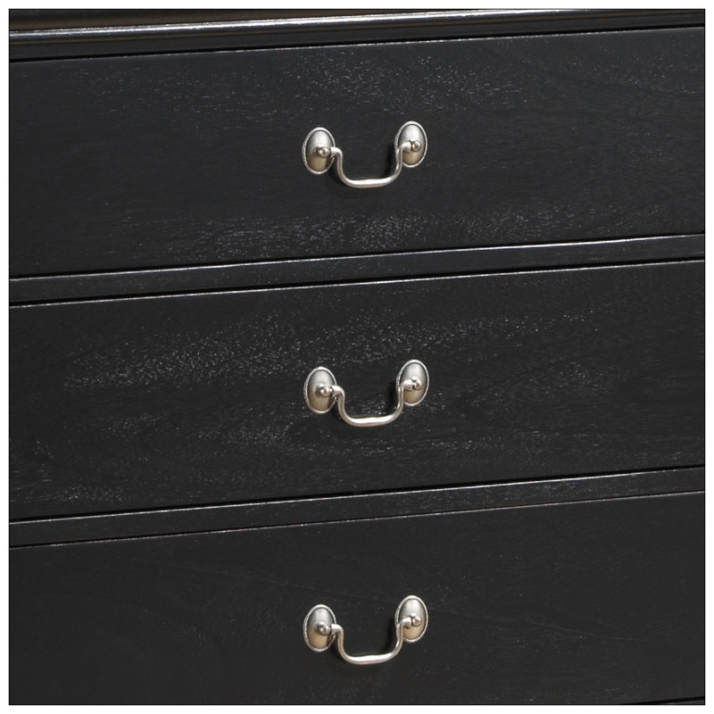 Commode de rangement noire Elegant Traditional