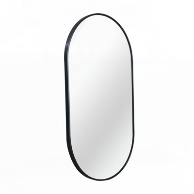 Oval Metal Framed Mirror