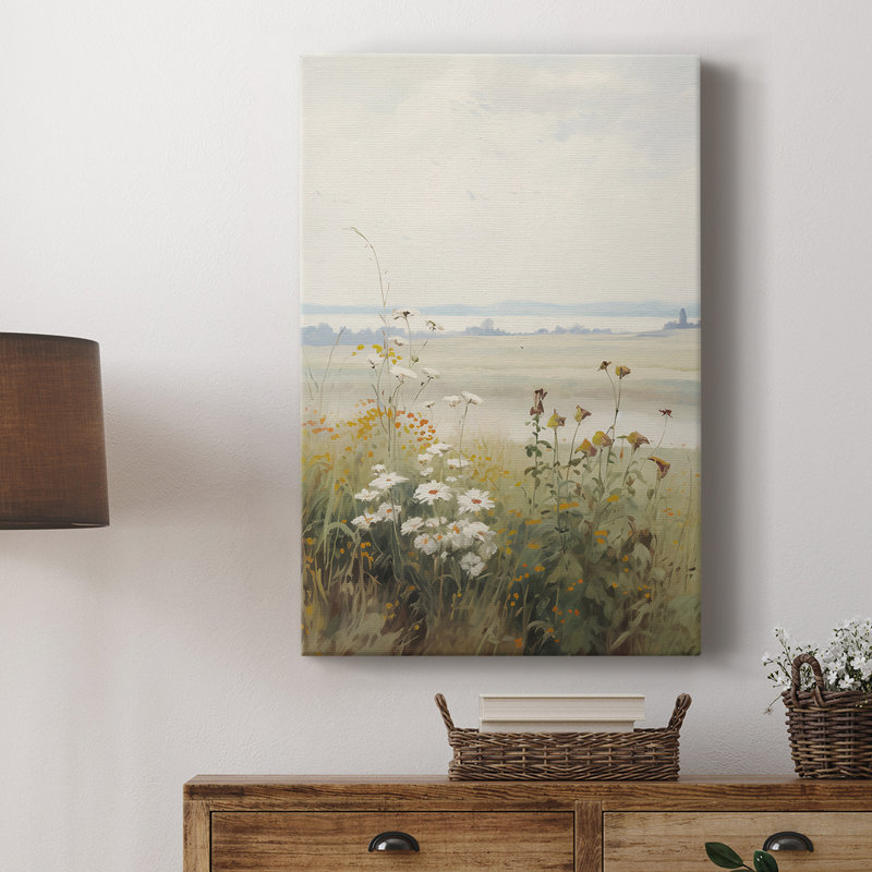 Paysage rétro XV - galerie Cavas enveloppé, H 27 po x l 18 po