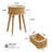 Round End Table with Solid Wood Legs-1350553396