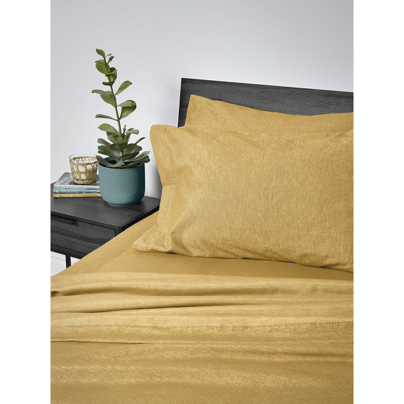 Cotton Blend Sheet Set, Mustard