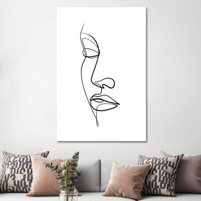 «Femme Face II» par Dane Khy, reproduction sur toile tendue