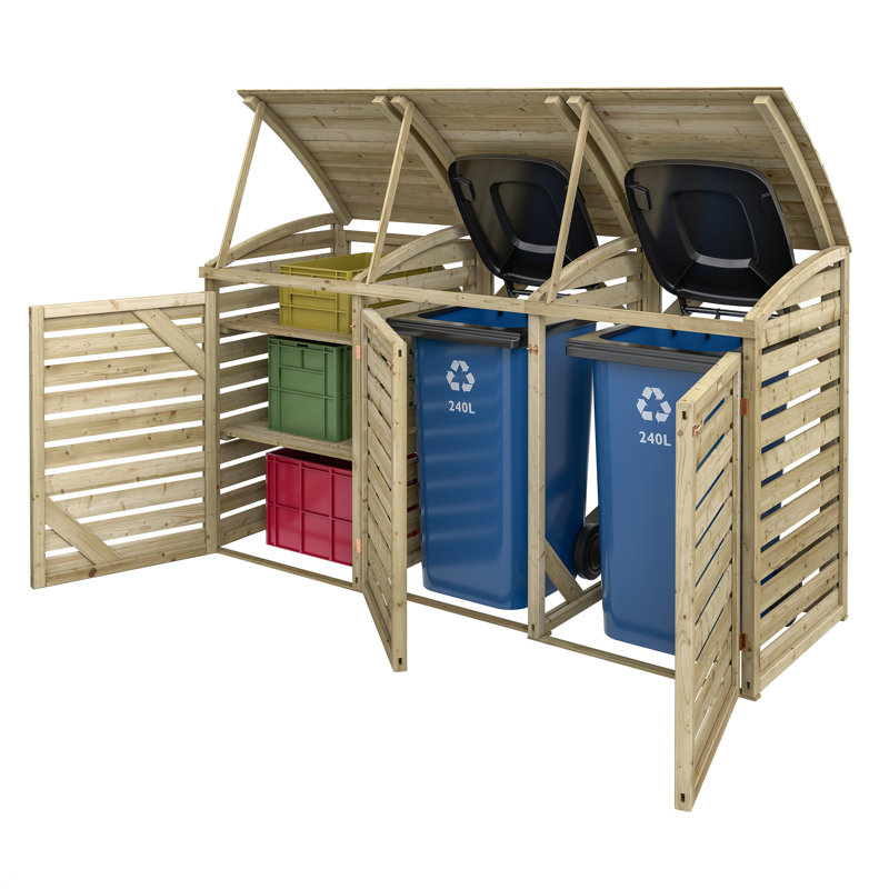 Wooden Double Bin Store