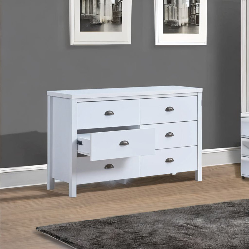 Commode 6 tiroirs avec verrouillage Juny