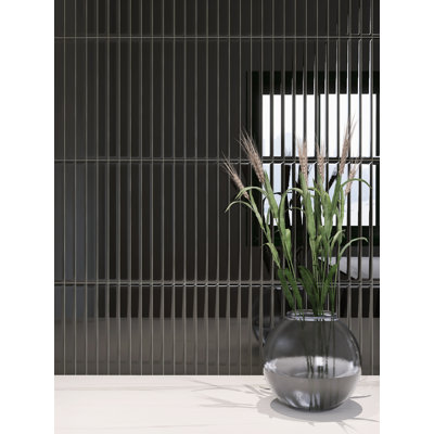 Pencil 1'' x 11.75'' Glass Border Tile