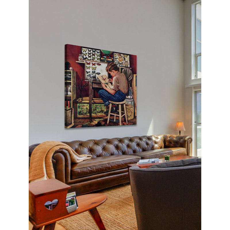 « the collector » par stevan dohanos, reproduction d’art sur toile tendue, H 48 po x l 48 po