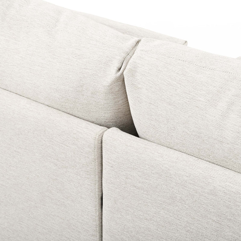 Modular Sectional Sofa With Movable Ottoman And 5 Pillows