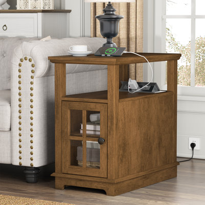 Boxley End Table and Built-In Outlets