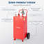 Chariot à carburant 35 gallons avec pompe rotative, réservoir de transfert de gaz et de gazole portable avec 2 roues