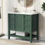 Fabrication de meuble-lavabo traditionnel 36 po avec évier en céramique et bois aggloméré Arlen-123817793