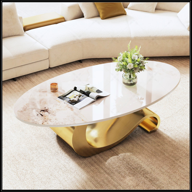 Table basse 49,2 po, Doré