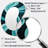 Eulon Turquoise Black Opt Art In - Op Art Unique Shape Large Wall Mirror, Modern Freeform Unique Mirror, Printed Metal Art-1110324534