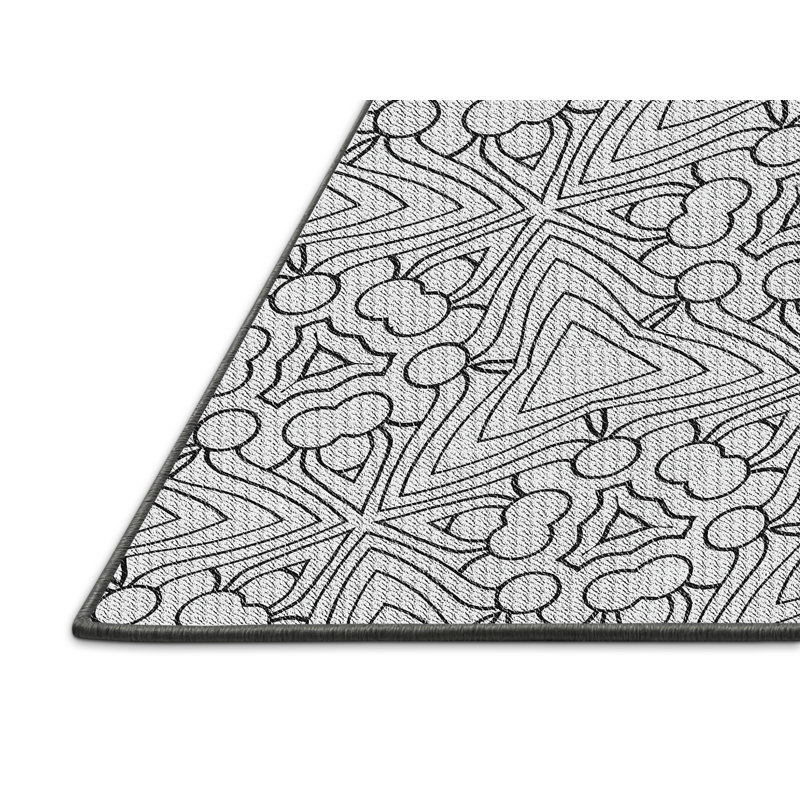 Abstract Indoor Rug, Rectangle 7' x 9'