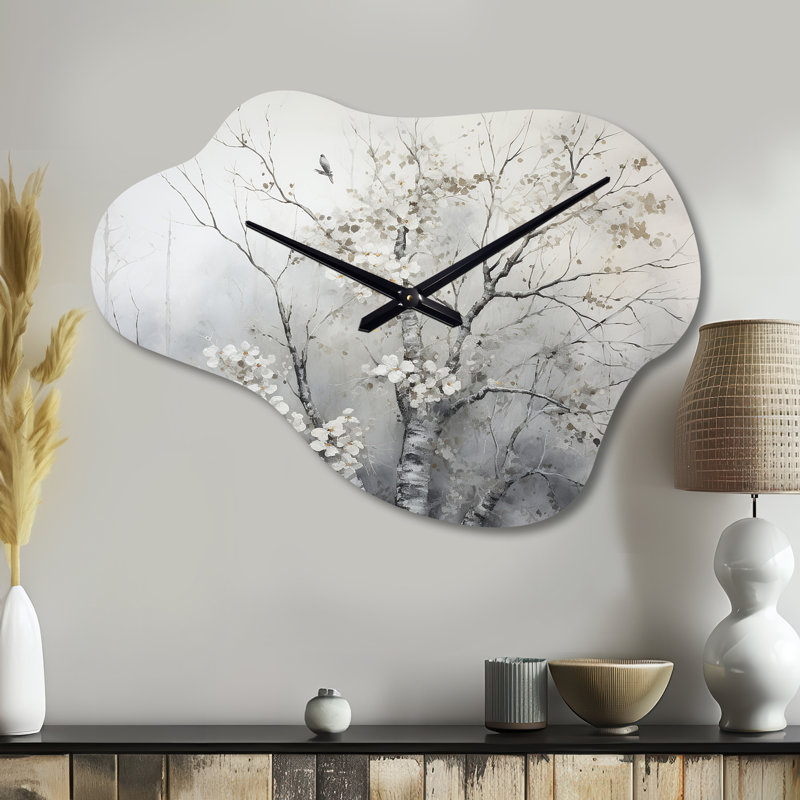 Horloge murale miroir en métal Mirazo, Petit