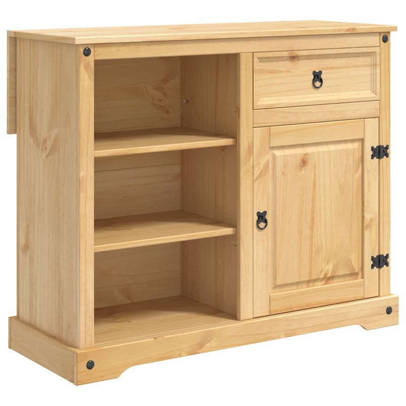 Solid Wood Kitchen Island Set, Honey Wax