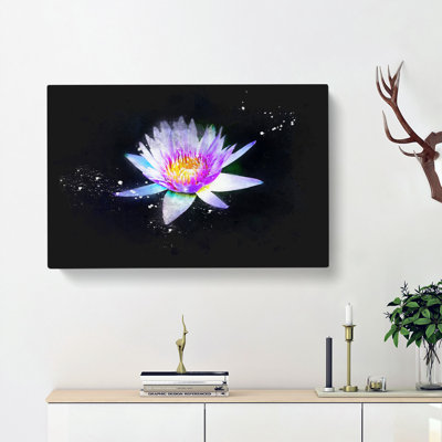 Violet Water Lily - Wrapped Canvas Painting Print