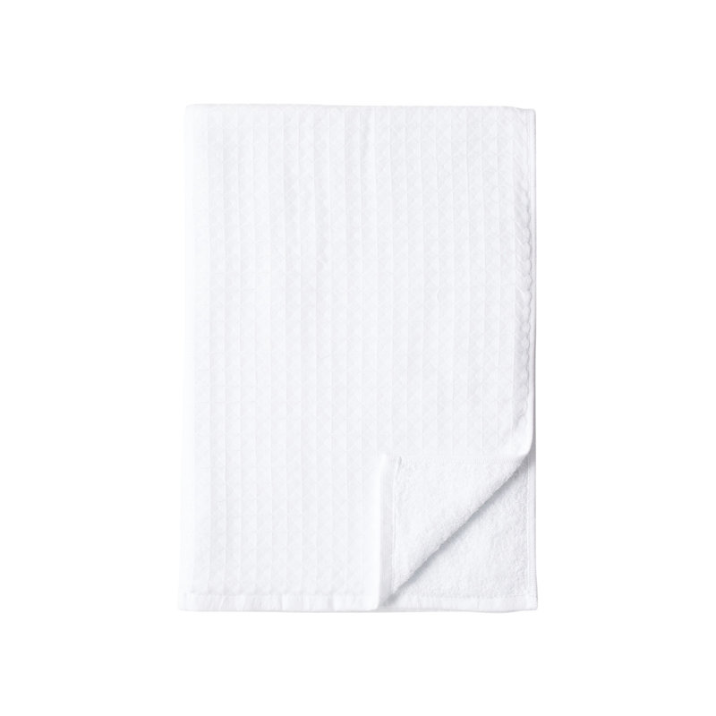 Waffle Twist 100% Cotton Bath Towel, White, 6 Piece Bath Towel Set