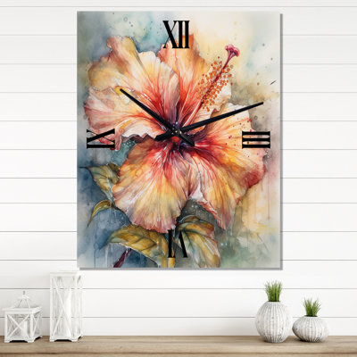 Horloge murale Jaszmin - Floral Hibiscus