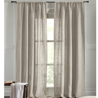 Brian Semi-Sheer Linen Curtain Panel