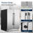 24" Silver Beverage Refrigerator with French Doors 150-Can Capacity, Built-in or Freestanding Beer and Drink Cooler