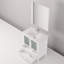Meuble-lavabo blanc avec comptoir en céramique et robinet inclus: miroir de l 28 po x H 32 po - l 30 po, dessus 18,25 po