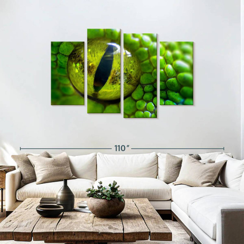 Brampt Green Python Eye, 48" H x 75" W