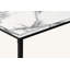 Ensemble de table, ensemble de 3 pièces, café, bout, métal noir, stratifié aspect marbre blanc, contemporain, moderne
