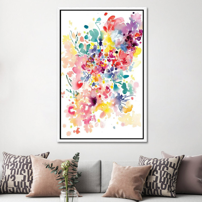 Aura by CreativeIngrid - Painting on Canvas, 152.5 cm H x 101.5 cm W, White Framed