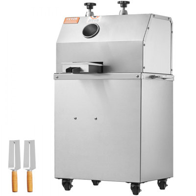 Electric Sugar Cane Juicer, 750W Sugarcane Juicer Machine with 661LBS/H High Output, 3 Stainless Steel Rollers, 2.4" Large Inlet, Sugarcane Juice Extractor Squeezer on Wheels for Home/Commercial