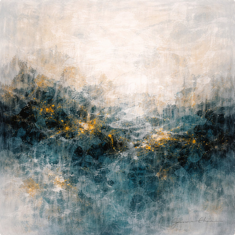 Art doré sur toile Golden Meadow, L 20 po x H 20 po x P 1,5 po