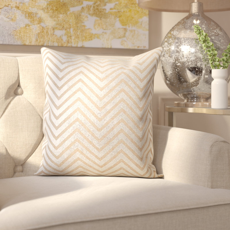 Brierfield Appliqued Linen Reversible Throw Pillow, 22" x 22"
