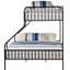 Lit superposé en métal Gunmetal avec support de matelas robuste et facile d'accès