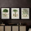 Arbre antique avec fruit - galerie d'art sur toile tendue encadrée sur mesure - 3 pièces-1453359135-1453359133