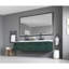 Miroir de salle de bain 84 po x 48 po à DEL, fixation murale, brouillard, 3 lumières de couleur, gradation continue, aluminium noir mat avec modes 84 températures de 48 po, fonction brouillard