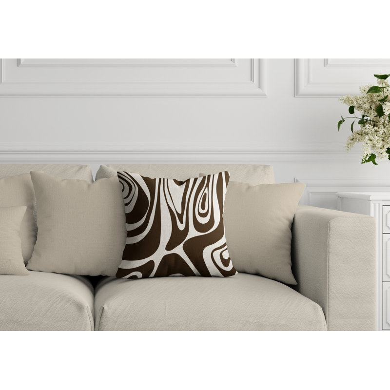 Housse et insert de coussin extérieur carré Cooper, L 15 po x H 15 po, Chocolat