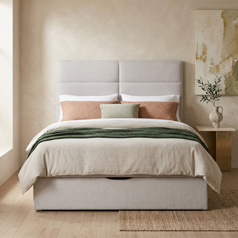 Bisrat Bed, Beige, Double (4'6)