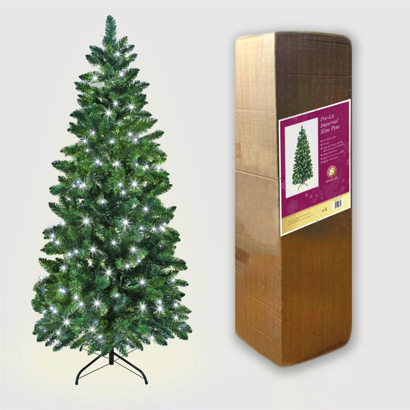 Lighted Artificial Christmas Tree, 8 ft.
