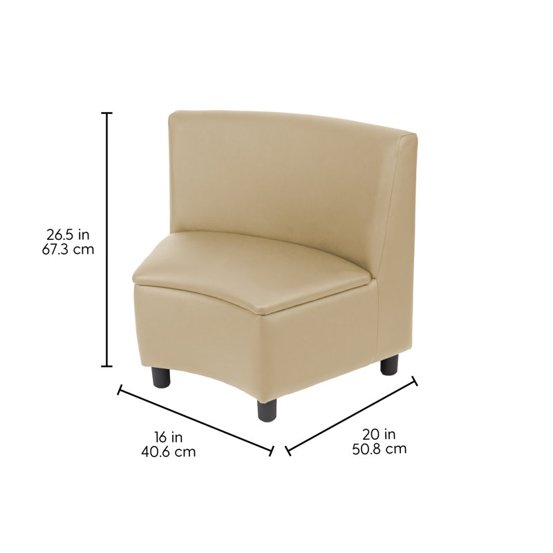Chaises de coin modulaires Kid Comfort, ensemble de 2, sable, Sable