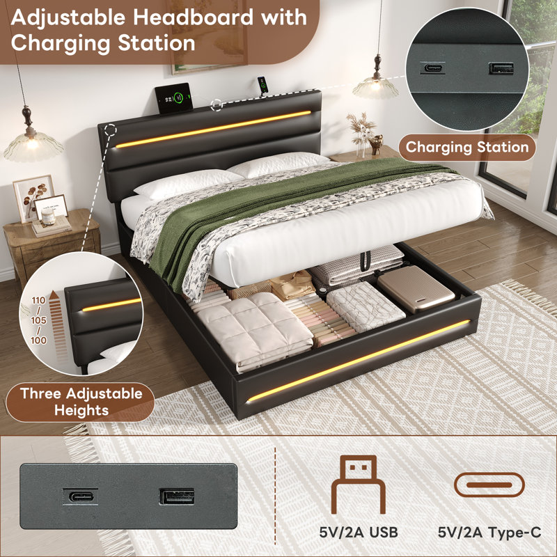 Ottoman Storage Bed, Double (4'6)