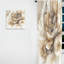 Rideau simple en velours floral - 1 panneau beige-112760991