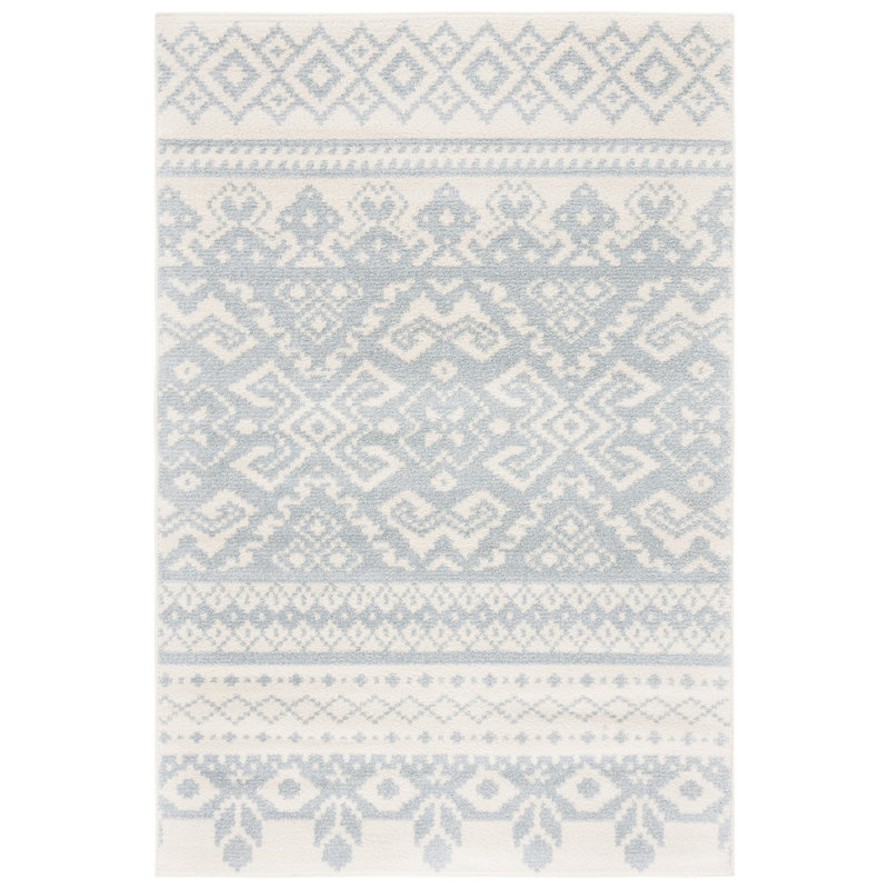Tapis ivoire / ardoise Wynn, Rectangulaire 3 pi x 5 pi