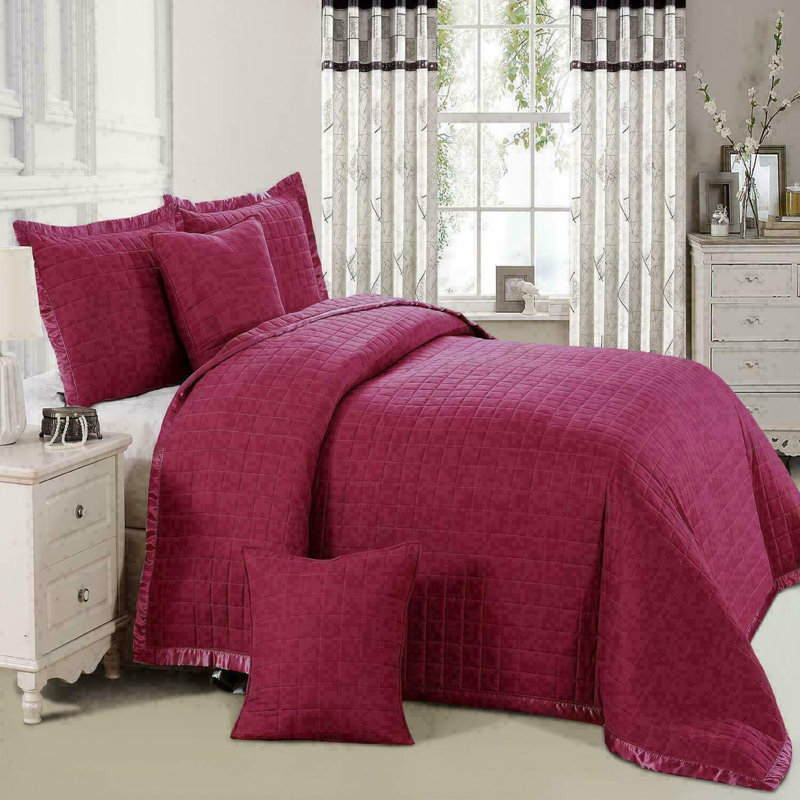 Liannys Throw Blanket, W240 x L250cm, Burgundy