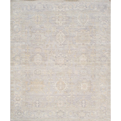 Oushak Silver Wool Area Rug