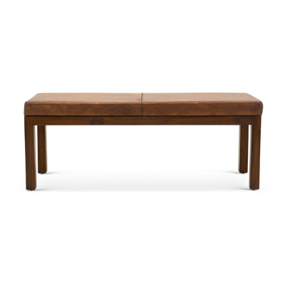 Leather Bench with Lines