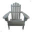 Chaise Adirondack d'extérieur ou d'intérieur en bois, pliable, gris